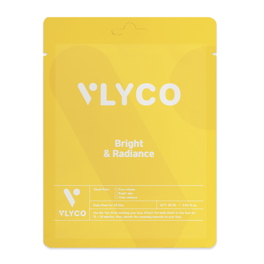 Vitamin C Face Sheet Mask by VLYCO - Korean Skincare.